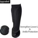 Soccer Shin Guards, Soccer Protective Gear with Calf and Ankle Pads, Shin Guard Pads for Youth and Adult (Medium, Black)