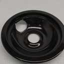 Black Stove Burner Drip Pans for Electric Stove Top - 318067051 5304430150 Perfectly Fit Frigidaire Kenmore Electric Range - 10% Energy Save by Enamel Spraying -2 x 6 in, 2 x 8 in