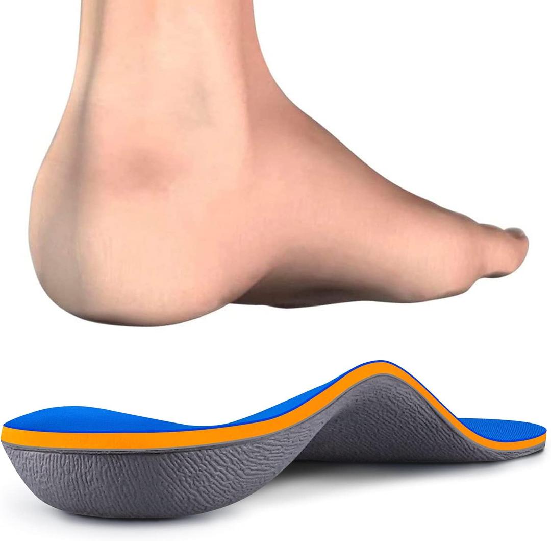 Kelaide Arch Support Insoles Relief Plantar Fasciitis, Comfort Orthotic Inserts for Flat Feet, Feet Pain, Pronation, Shoes Insoles for Men and Women Blue, Mens(8-8.5)/Womens(10-10.5) 