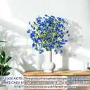 Artificial Flowers 8PCS Silk Flowers with Long Stems, Fake Flowers Bulk Fake Babys Breath, Royal Blue Flowers for Tall Vase Outdoor Garden Wedding Party Home Table Centerpiece