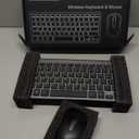 Compact Wireless Keyboard Mouse Combo, Mini Portable Travel Keyboard and Silent Mouse Set with USB Receiver, Quiet Click, Small Size, Adjustable 2400 DPI for Computer, Laptop, PC, Windows, Mac