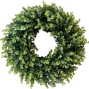 20 Wreaths for Front Door,Spring and Summer Eucalyptus Wreath,Outdoor Green Door Wreath for All Seasons Porch Living Room Bedroom Window Wall Indoor Outdoor Farmhouse Home Decoration