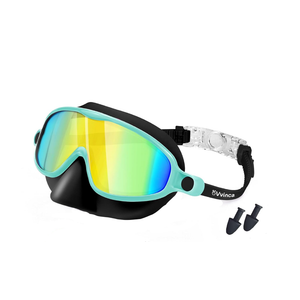 Vvinca Swim Goggles with Nose Cover, 1 Pack Wide View Diving Mask Anti-Fog UV No Leak Toddlers Swimming Goggles for Kids 3-15