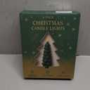 4 Pcs Christmas Tree-Shaped Flameless Taper Candles with Remote and Timer, 9.8'' Real Wax LED Window Candlesticks, 3D Flame Wick Battery Operated Christmas Tree Candles for Holiday Decoration (Green)