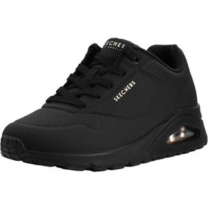 Skechers Women's Uno - Stand on Air Sneakers (9.5 Wide, Black/Black)