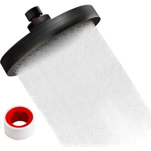 High Pressure Shower Head 6 Inch | Showerhead Is Perfect For Homes With Low Water Pressure | Leakproof Fixed Shower Heads With Angle-Adjustable Swivel Ball - (Oil-Rubbed Bronze)