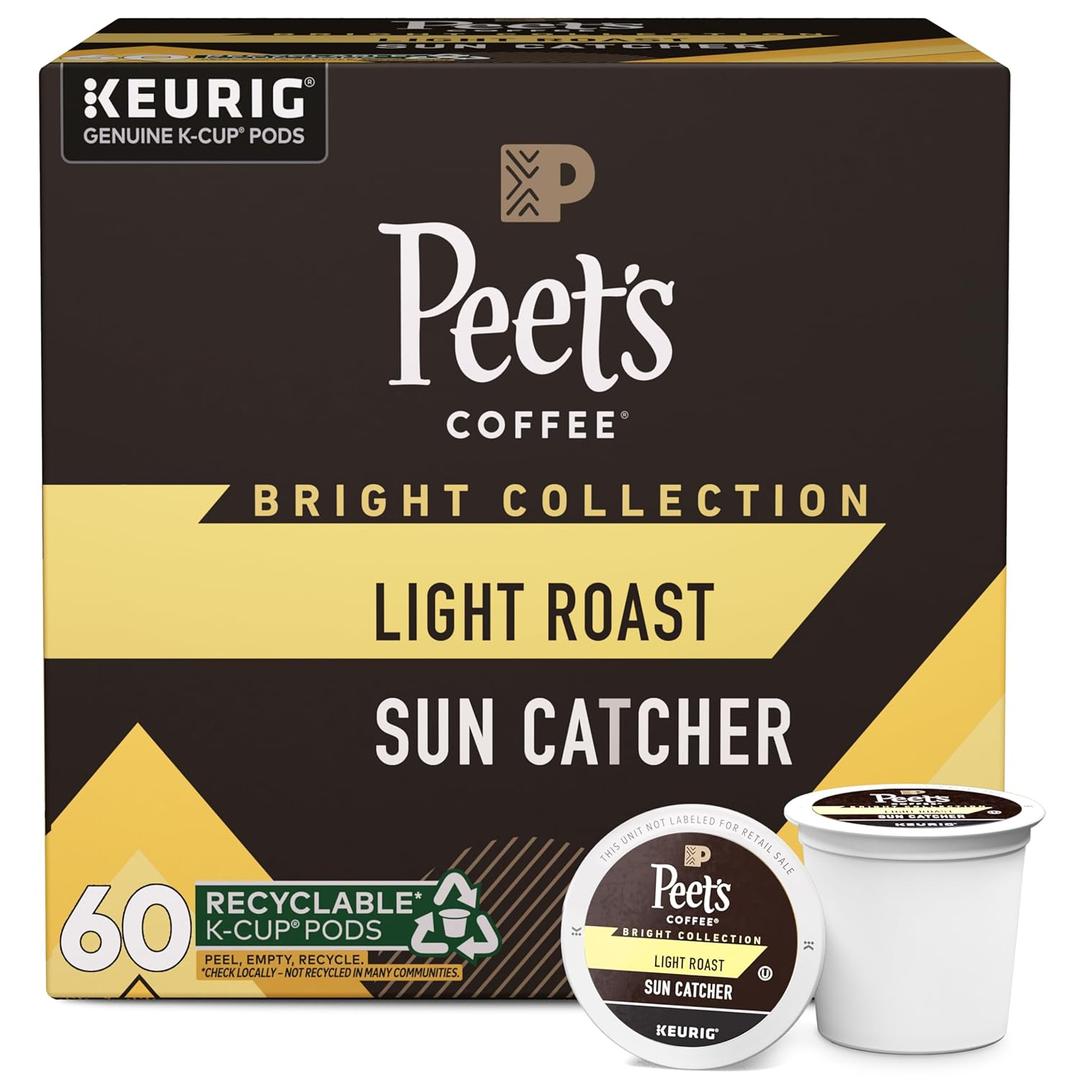 Peet's Coffee, Light Roast Keurig K-Cup Pods, 100% Arabica Coffee - Sun Catcher 60 Count (6 Boxes of 10 Pods)
 BB 5/11/26