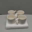 getstar Ceramic Coffee Mugs 12oz Set of 4, Pottery Coffee Tea Cup Set for Kitchen with Texture Patterns for Coffee, Tea, Hot Cocoa, Milk, Microwave and Dishwasher Safe