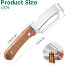 2 in 1 Multi Functional Vegetable Peeler, Stainless Steel Blade with Wooden Handle and Bottle Opener Kitchen Tool for Fruit Veggie Pumpkin Papaya Zucchini Peeling Potato Carrot Peeler