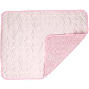 Microcosmos Pet Cooling Mat Summer Breathable Mats, Pink Cooling Pads for Summer Outdoor Bed, Folding Pet Mats Dogs Cats Ice Silk Folding Cooling Mats, Medium 24 x 18