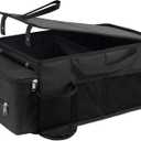 Car Seat Organizer-Car Organizer Front Seat Back Seat,Car Organizers and Storage,Passenger Seat Organizer with Lid Tissue Box Cup Holder (Grey) (Black)