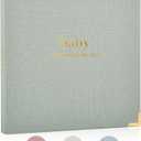 Keepsake Baby Memory Book for Boys and Girls Timeless First 5 Year Baby Book Neutral Journal Scrapbook or Photo Album - Record a Milestone for Every Event from Birth to Age 5, Sage Green