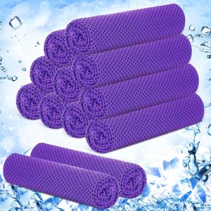 Hosuly 12 Pieces Cooling Towels for Hot Weather Soft Breathable Cold Towel Yoga Towels for Sweat, Sports, Workout, Fitness, Gym, Running, Travel Camping, 12 x 40 Inch (Purple) Hosuly 12 Pieces Cooling Towels for Hot Weather Soft Breathable Cold Towel Yoga Towels for Sweat, Sports, Workout, Fitness, Gym, Running, Travel Camping, 12 x 40 Inch (Purple)