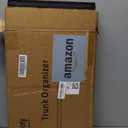 Car Organizers for Trunk for Suv Sedan, Leather Storage Box,Magnetic Lid,Collapsible and Adjustable,16.5 inches (Medium, Black)