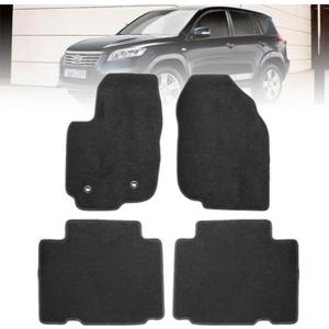 GXARTS 4 PCS Front and Rear Velour Replacement Floor Mats Carpet Black Compatible with Toyota RAV4 2006 2007 2008 2009 2010 2011 2012