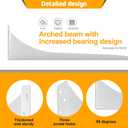 Mrodx 9.8 inch Heavy Duty Shelf Brackets,6 Pack Floating Shelf Bracket, 90 Degree L Brackets for Shelves,for Wooden Board Hanging Support