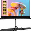 Outdoor Projector Screen with Stand Tripod, Indoor Pull Up Portable Projector Screen, 60 INCH 16:9 Adjustable Projection Screen with Carry Bag for Home Theater Backyard Party Movie Nights