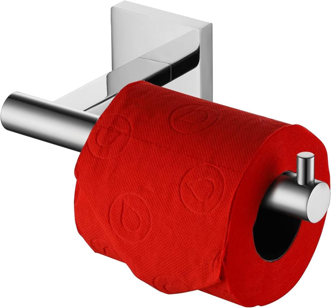 KOKOSIRI Toilet Paper Holder for Bathroom Toilet Roll Holder Hold Mega Rolls Polished Chrome Stainless Steel B2005CH (Horizontal)