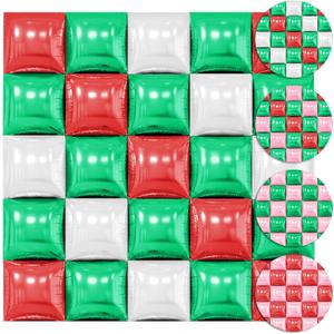 30PCS Double Sided Square Foil Balloons Wall,19 Inches Chrome Foil Balloons Tunnel Arch Garland Kit for Birthday,Anniversary,Wedding,Graduation Party Background Graduation Party Decoration
