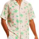 Men's Tropical Beach Vacation Shirt Hawaiian Shirts Wrinkle Free Short Sleeve Button Down
