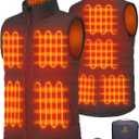 Men's Heated Vest with 16000mAh 7.4V Battery, Ergonomics Heating System, Smart Temp Control, Heated Vest for Men (Large, Black)