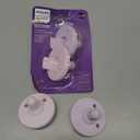 Philips Avent Soothie Orthodontic Baby Pacifiers, 100% Silicone Pacifiers, One Piece, BPA-Free, for Babies 0-3 Months, 2 Lilac and 2 Pink, 4 Pack, Model SCF190/70