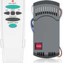 Universal Ceiling Fan Remote Control Kit, Replacement for Hampton Bay Harbor Breeze Hunter, Compatible with UC7078T UC7067RC CHQ7078T L3H2010FANHD Fan-HD6 FAN-28R, with Up/Down Light Control, Dimmable