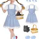Amazon.com: Angelaicos Girls Blue Plaid Costume Accessories for Halloween Role Play Outfits (X-Large) : Clothing, Shoes & Jewelry