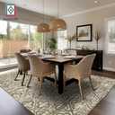 RUGSURE Washable Area Rugs, 3' x 5 ' - 1/6 Thick - Stain & Water Resistant Non-Slip - Perfect Resistant Rug for Living Room, Bedroom, Nursery, Pet & Child Friendly, Vibrant Colors Rugs, Brown