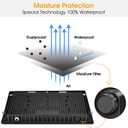 150W LED Flood Light Outdoor,2 Pack 15500LM Super Bright Security Light,IP66 Waterproof Floodlight,5000K Daylight White LED Exterior for Basketball Court, Stadium, Playground