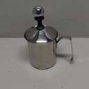 Manual Milk Frother, 14oz/400ml Stainless Steel Milk Foam Maker with Double Mesh Screen Handheld Frothing Pitcher Foamer for Coffee, Latte, Cappuccino, Frappe, Matcha, Hot Chocolate