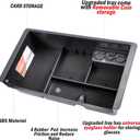 Center Console Organizer for 2014-2018 Chevy Silverado 1500 / GMC Sierra 1500 Accessories and 2015-2019 Sierra/Silverado 2500/3500HD and 15-2020 Yukon/Yukon XL/Tahoe/Suburban Armrest Storage Box black