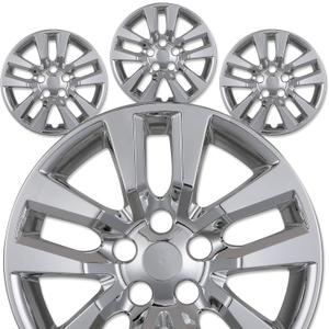 16 Hubcaps, Fit for 2013-2018 Nissan Altima Sedan, Set of 4 Chrome Finish Wheel Rim Covers, Durable PP Material, Easy Snap-On Installation, 16 Inch Chrome Finish 4-Pack