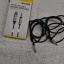 Skullcandy Jib Wired Earbuds with 3.5mm Plug, Noise Isolating Fit, Built-In Microphone Call and Track Control, Convenient for Travel - Black and Acoustic 6 Foot Braided Auxiliary Audio Cable USB-C to 3.5mm Connector