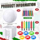 6 Pack Paint Your Own Ball with Washable Markers, Custom Color with Pump, DIY Gifts Craft Kit for Boys Girls Indoor Outdoor (Soccer)