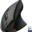 TECKNET Ergonomic Mouse, Wireless Vertical Mouse, 4800 DPI, Rechargeable Bluetooth Mice for Carpal Tunnel Right Hand, 3-Device Connectivity for Laptop, PC, MacBook, Black
