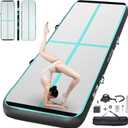 FBSPORT Inflatable Air Gymnastics Mat Training Mats 4/8 inches Thickness Gymnastics Tracks for Home Use/Training/Cheerleading/Yoga/Water with Pump