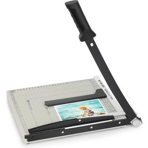 Paper cutterGuillotine Paper CutterGuillotine Paper Cutter Accurate Cutting with Safety Guard,8 Sheets Capacity,Magnetic Guide,Heavy Duty Metal Base, Perfect for Cardstock,Cardboard,Vinyl,Crafts
