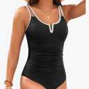 Womens One Piece Swimsuit Tummy Control - Slimming Bathing Suit V Wired Full Coverage 2025 Swimwear XXL