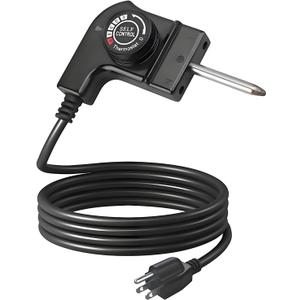 Adjustable Thermostat Probe Power Cord Compatible with Masterbuilt Smokers & Electric Griddles,15A/125V Power Cord with Temperature Control for Outdoor and Household Use