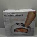 Sharper Image Shiatsu Foot Massager Rolling Massage with Air Compression, Relax Tired & Sore Toes with Heat Therapy, Adjustable Massage Levels, Fits up to Mens 12/Womens 14, Holiday Gift