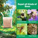 24 Pack Wasp Repellent Pouches for Indoor Outdoor Peppermint Oil Bee Repellent, Keep Carpenter Bees, Hornets and Yellow Jackets Away from Patio, Yard, Garden, Natural Wasp Deterrent Safe for Pets
