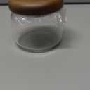1 PC Small Glass Storage Jars with Airtight Lids, 10 fl oz (300ml) coffee container with Wooden Lid, Glass Pantry Canister for Beans, Rice, Sugar and etc