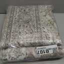 Washable Rug 4x6, Sage Green Area Rugs Non Slip, Indoor Low Pile Carpet with Rubber Backing for Living Room Kitchen Bathroom Entryway Office Bedroom (Green/Light Brown)