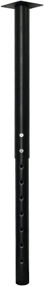 Jahof Adjustable Table Leg 22-36 inch (55-90cm), Metal Desk Leg 50/45 mm with Screws, Telescopic Furniture Leg for Tabletops, DIY Desk, RV, Home and Office (1pc, Black)