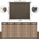 Outdoor Roller Shade 10' W x 8' L Cordless Patio Shades Roll Up Outdoors Blinds with UV Protection, Exterior Roller Shades Cloth for Porch Pergola, Mocha