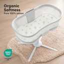 2-Pack Organic Bassinet Sheets for Boys, Girls - 100% Cotton Baby Bassinet Mattress Sheets Compatible with Halo Bassinest Swivel Sleeper, Hourglass 30"x18", Soft & Breathable (Elly)