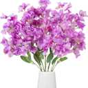 5PCS Bougainvillea Artificial Flowers 31.5inch Fake Long Stem Flowers Light Purple Faux Bougainvillea for Vase Table Wedding Home Office Garden Decor(Light Purple)
