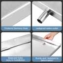 Stainless Steel Air Conditioner Drip Pan 17.3×15.7in with 6.6Ft Drain Hose and Clamp Leakproof Water Tray for External Unit HVAC and Portable Ac Drainage