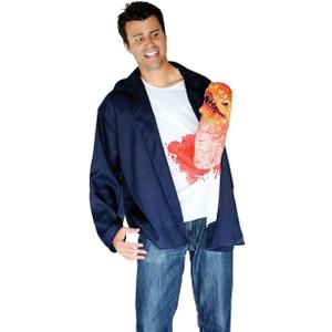 Morphsuits Alien Chest Buster Illusion Prank Adult Costume, Blue, Size Large